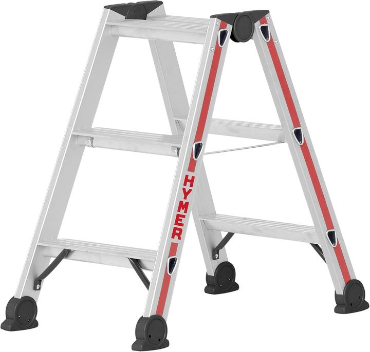 Actual product image Hymer-Leitern Stepladder on both sides 2x3 (Stepladder, 75 cm)