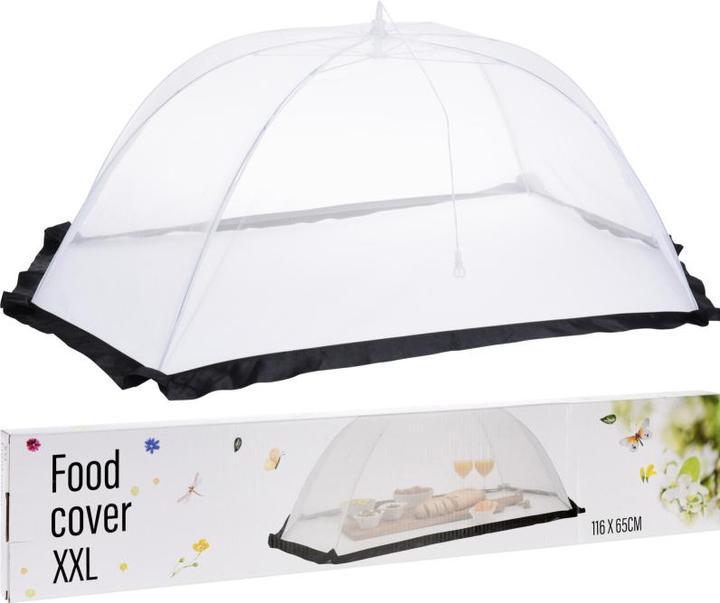 Mojawo XXL Insektenschutz 116x65cm Fliegenhaube Kuchenabdeckung in Weiss