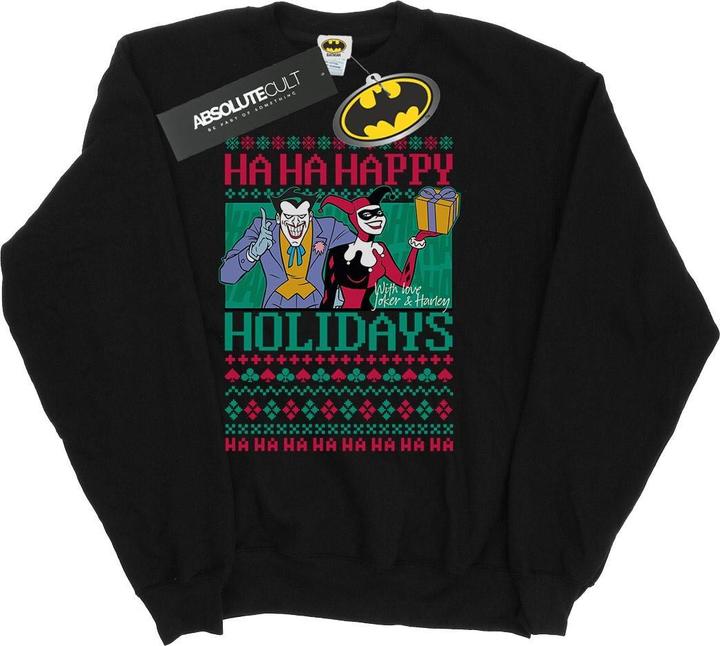 Joker And Harley Quinn Ha Ha Happy Holidays Sweatshirt Mädchen (116)