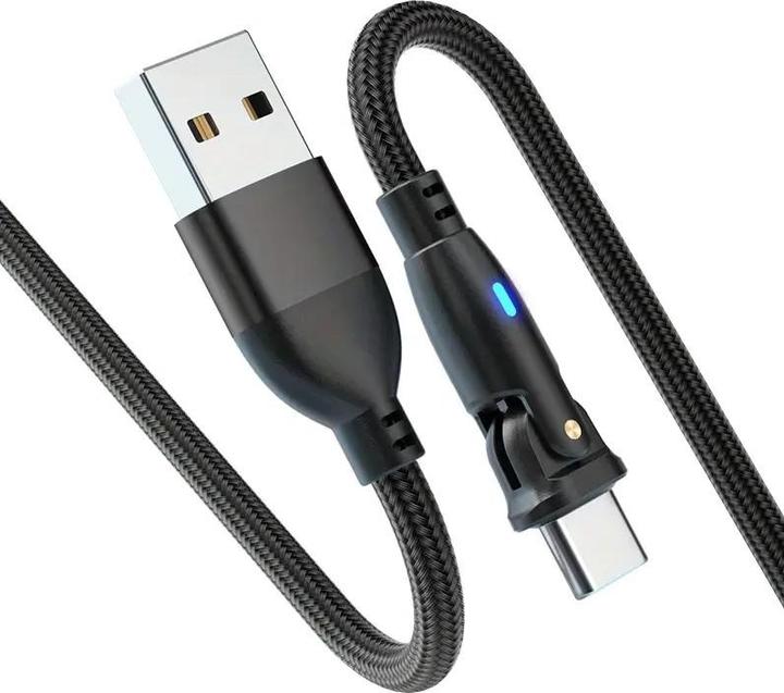 Actual product image Cbx 180 Grad Winkel Ladekabel USB-C / USB-A, 3m (3 m)