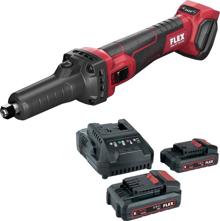 Flex-Tools Zubehör 532740 P-Set 22 Q Akku-Set 18V 2,5Ah - 2 x AP18.0/2.5 Akku + 18-Volt-Ladegerät