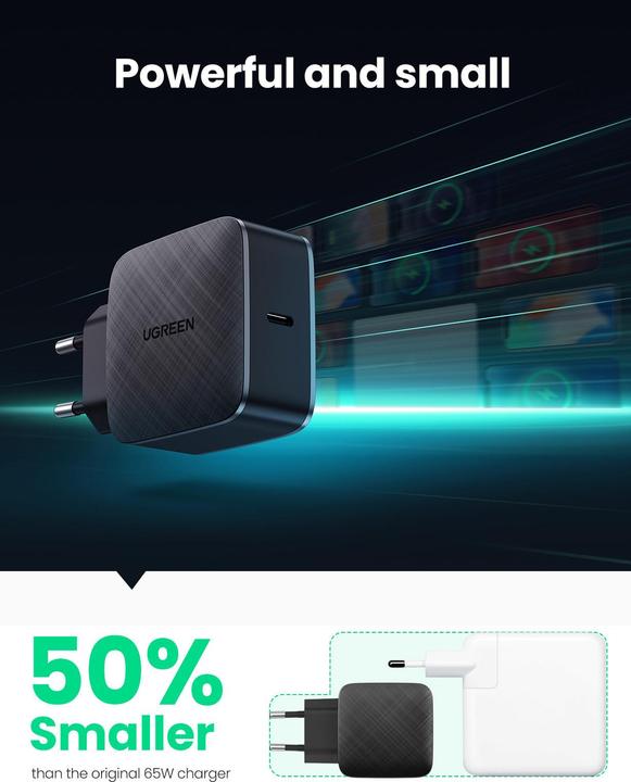 Productafbeelding Ugreen USB-C GaN lader (65 W)
