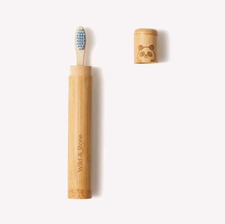 Wild & Stone Bambus Case für Kinder Zahnbürsten