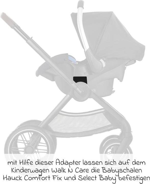 Actual product image Hauck Walk N Care Adapter Black