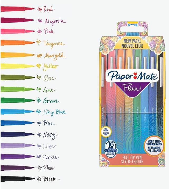 Produktbild Paper Mate Flair Set (Mehrfarbig, 16 x)