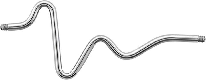 Produktbild Star Piercing Barbell-Stab silber Herzschlag (Chirurgenstahl 316L, ohne Messing)