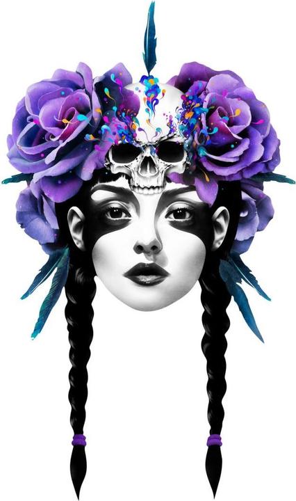 Image du produit Trenddeko New Way Warrior - Tête de mort (48 x 80 cm)
