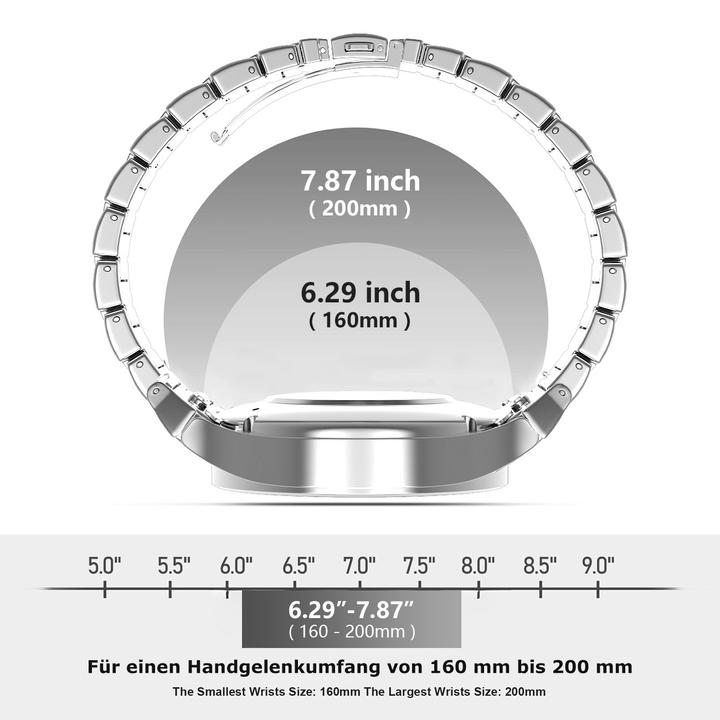 Nährwerte und Zutaten Pedea Titan Uhrenarmband (20 mm, Titan, Galaxy Watch 4, Galaxy Watch 6, Galaxy Watch 5)