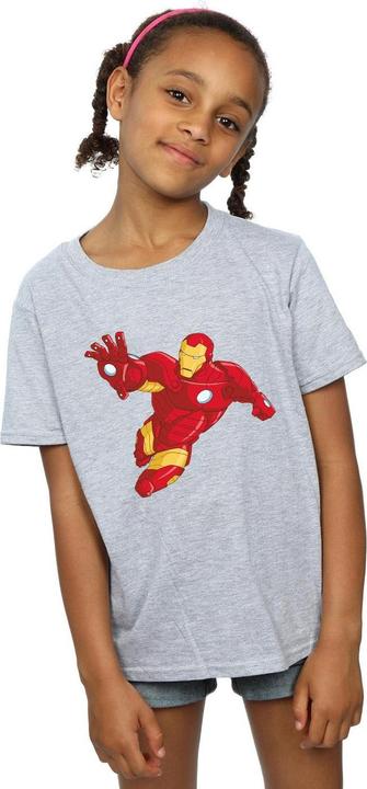 Actual product image Girls Iron Man Simple Cotton T-Shirt (140, 146)