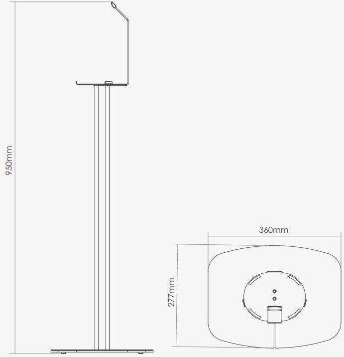 Image du produit Flexson Pied de support Sonos Move (1 pièce, Support, Non mobile)