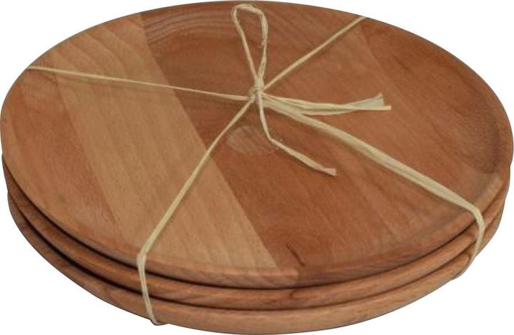 Actual product image Natura Punto Wooden plate set, set of 3, beech wood (3 x, 25 cm)