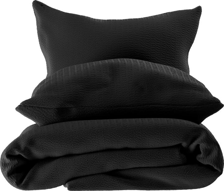 Image du produit Lotus Bettwaren Parure de lit en satin seersucker uni (Taie d'oreiller, 50 x 70 cm)