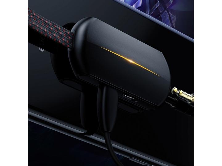 Actual product image Baseus 3-in-1 3.5mm Lightning Adapter with RGB LED (3.5mm jack, Lightning)