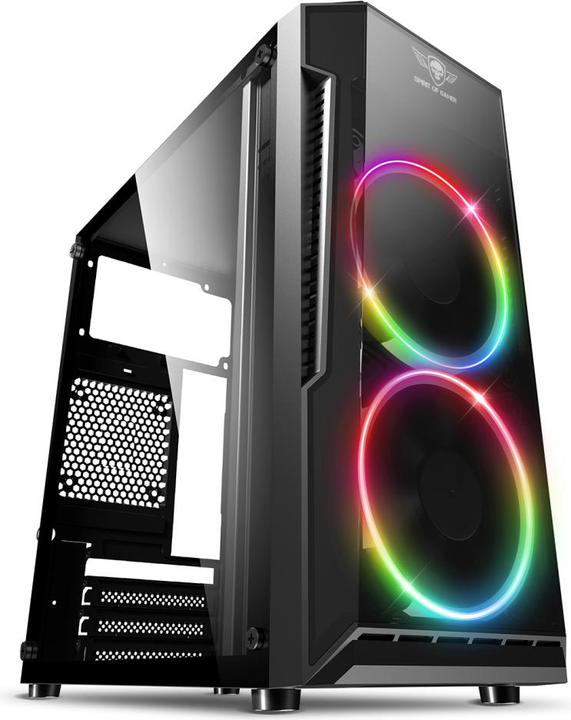 Spirit Of Gamer Boitier Mini Tour Micro Atx Deathmatch 3 RGB Avec Panneaux Vitrés (Noir) (mATX)