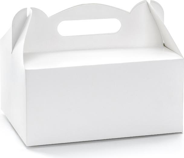 Partydeco Decorative wedding cake boxes, white, 19x14x9cm (1 pkt / 10 pc.)