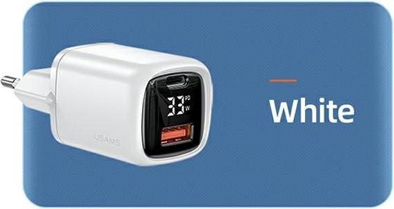 Actual product image Usams 33W QC + PD Digital Display Fast Charger (33 W)
