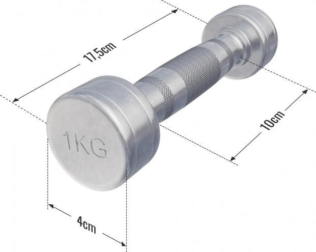 Actual product image Gorilla Sports Chrome dumbbells (2 x 1 kg)