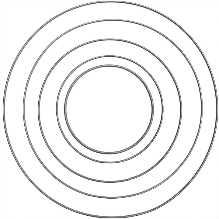 Actual product image Rico Design Metal ring 25 cm anthracite 1 piece