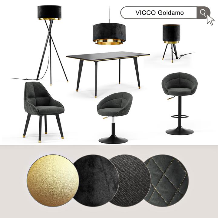 Produktbild Vichy Hängeleuchter Goldamo, Schwarz/Gold (E27)