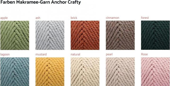 Actual product image Anchor Crafty fine (macramé yarn, twisted) approx. 3mm (6500 m)