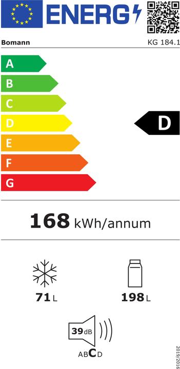 Energy Label Bomann KG184 (269 l)