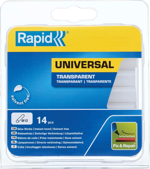 Rapid Universal Transparente Klebesticks Ø12x94mm 14 Stück