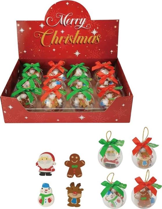 Produktbild Roost Radiergummi Set Weihnachten XE-005 Plastikball 4 ass.