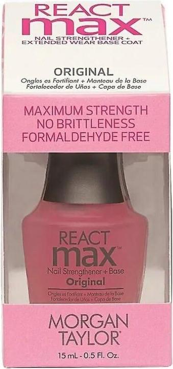 Actual product image Morgan Taylor REACT MAX ORIGINAL nail strengthener + base 15 ml (Body lotion, 15 ml)