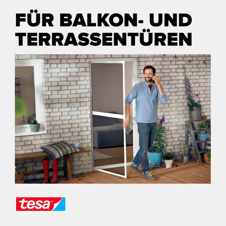 Produktbild tesa FALT Insektenschutz Adapter für Türen, Tür-Klemme für die Montage ohne Bohren oder Schrauben