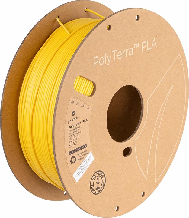 Produktbild Polymaker PolyTerra (PLA, 1.75 mm, 1000 g, Gelb)