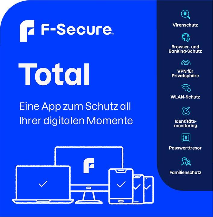 Actual product image F-Secure Total (3 User, 3 Devices/Users, 12 months)