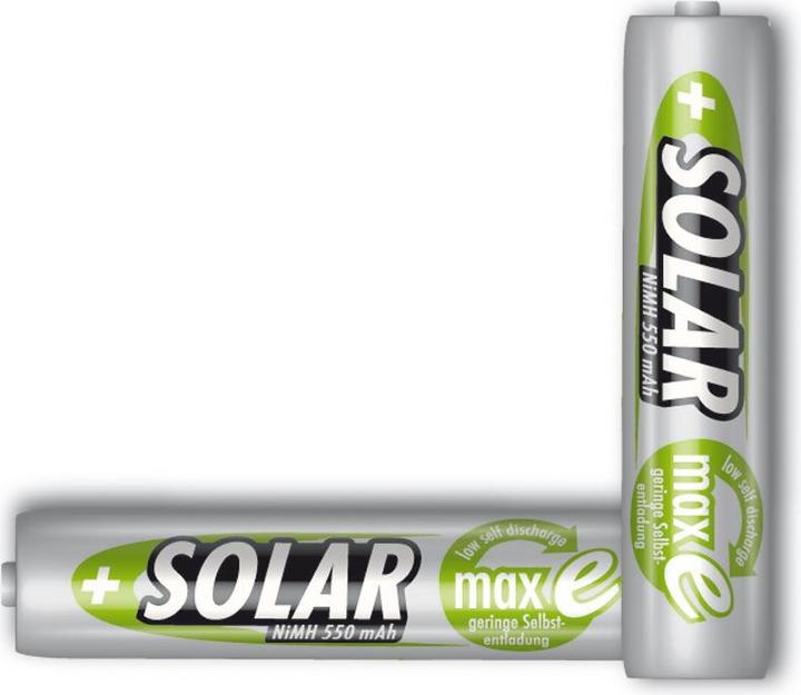 Produktbild Ansmann NiMH HR03 Sol (2 Stk., AAA, 550 mAh, Ladegerät inkl. Akku)