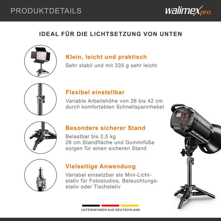 Produktbild Walimex Lampenstativ 40cm (40 cm, 2.50 kg)