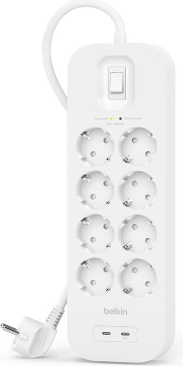 Actual product image Belkin Surgemaster surge protection (8 x, BS 1363, 2 m)