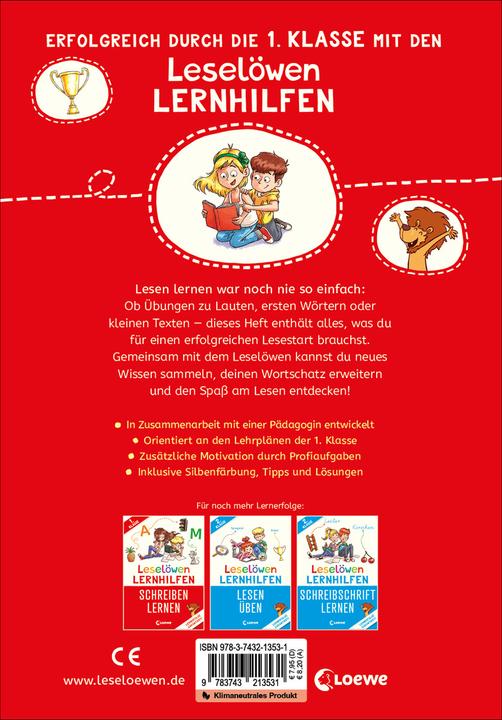 Produktbild Leselöwen Lernhilfen - Lesen lernen - 1. Klasse (Deutsch, Christiane Wittenburg, Dominik Rupp, Loewe Erstes Selberlesen, Loewe Erstlesebücher, 2023)