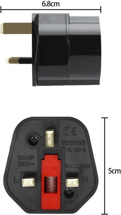 Actual product image Intirilife Socket outlet adapter UK type G to EU