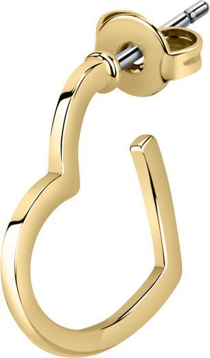La Petite Story Hoop Earring Yg Heart Shape (Messing)