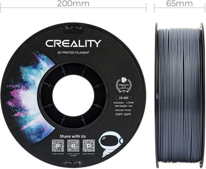 Actual product image Creality Filament (ABS, 1.75 mm, 1000 g, Grey)