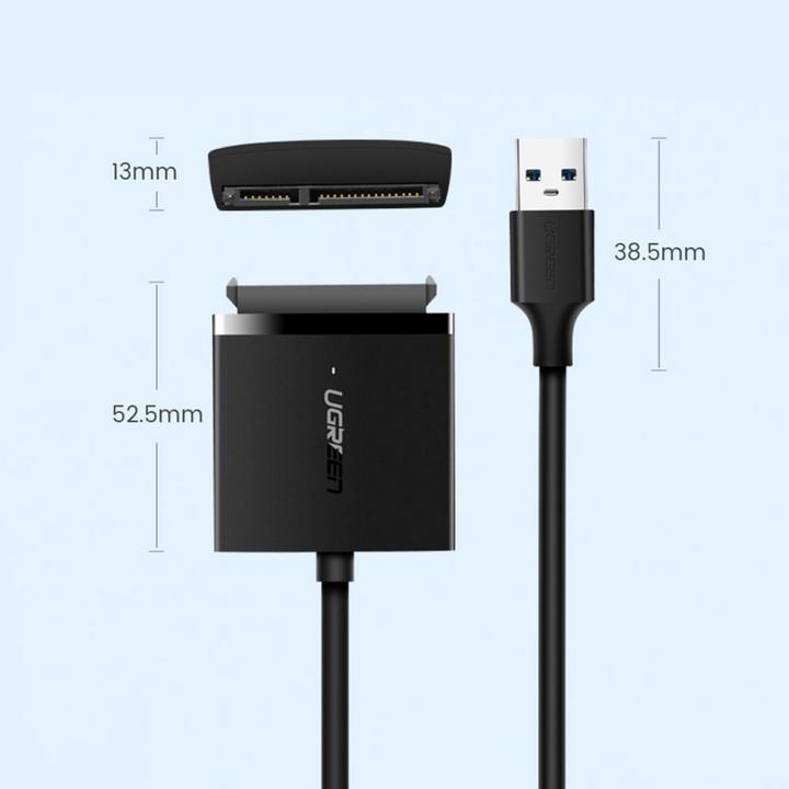 Image du produit Ugreen Adaptateur USB 3.0 vers SATA Converter 2.5" SATA SSD HDD vers USB 3.0