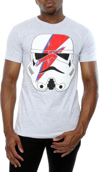 Actual product image Star Wars Mens Stormtrooper Glam Lightning Bolt T-Shirt (L)