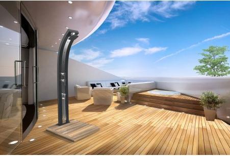 Image du produit Arkema Design Sol en bois Okume de douche solaire