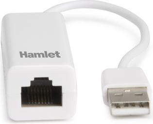 Immagine prodotto Hamlet Adattatore USB 2.0 to Lan velocità di trasferimento fino a 10/100 Mbps (USB, RJ45 (1x))