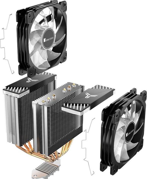 Image du produit Jonsbo Refroidisseur d'unité centrale CR-2000 GT à double tour, ARGB - 2x 120mm (159 mm)