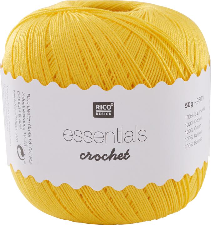 Produktbild Rico Design Häkel- und Strickgarn Essentials Crochet 50 g, Gelb (280 m)