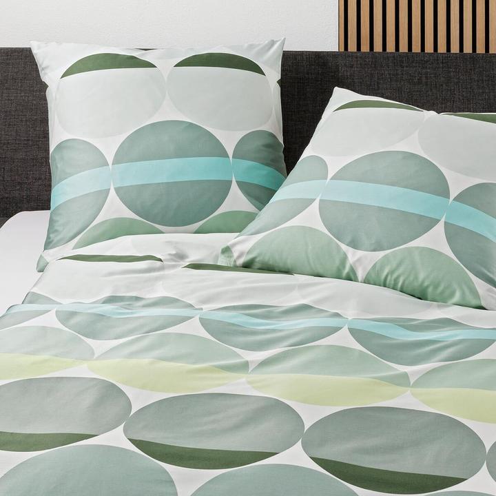 Produktbild Janine Mako-Satin Bettwäsche J.D. 87104 salbeigrün (Bettwäsche Set, 155x200 cm + 80x80 cm)