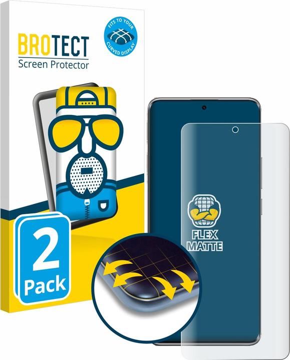 Produktbild BROTECT Fullscreen Schutzfolie Displayschutz Folie Matt Entspiegelungsfolie (2 Stück, Xiaomi Poco X7 Pro)