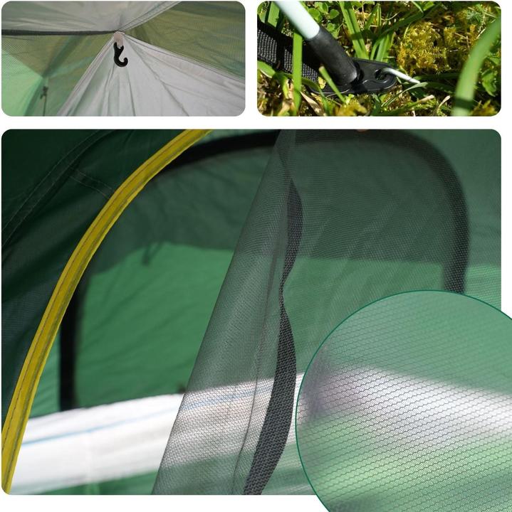 Image du produit Hermex Tente de camping pour 3-4 personnes Quick-Up Tente automatique Tente de festival (Tente gonflable, 3.40 kg, 4 personnes)