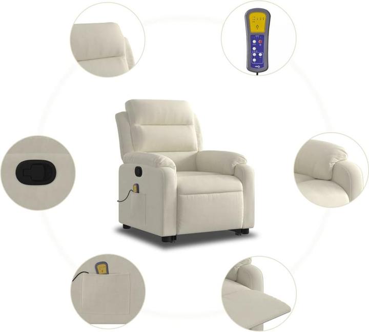 Image du produit VidaXL Fauteuil de massage releveur velours