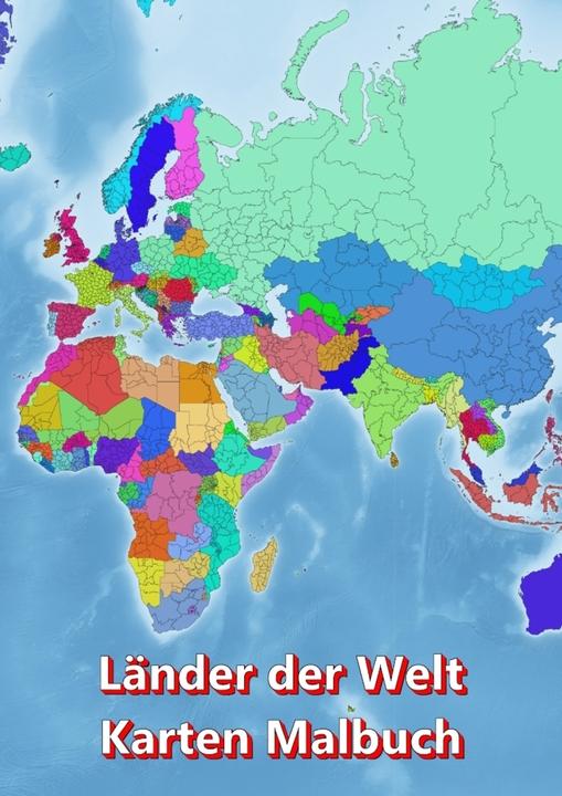 Actual product image Malbuch Länder der Welt Karten Malbuch Kontinent Afrika, Asien, Europa, Ozeanien, Nord-und Südamerik