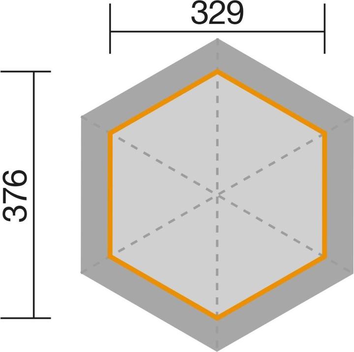 Actual product image Weka Holzbau Pavilion 656 size 2 (461 cm, 399 cm)